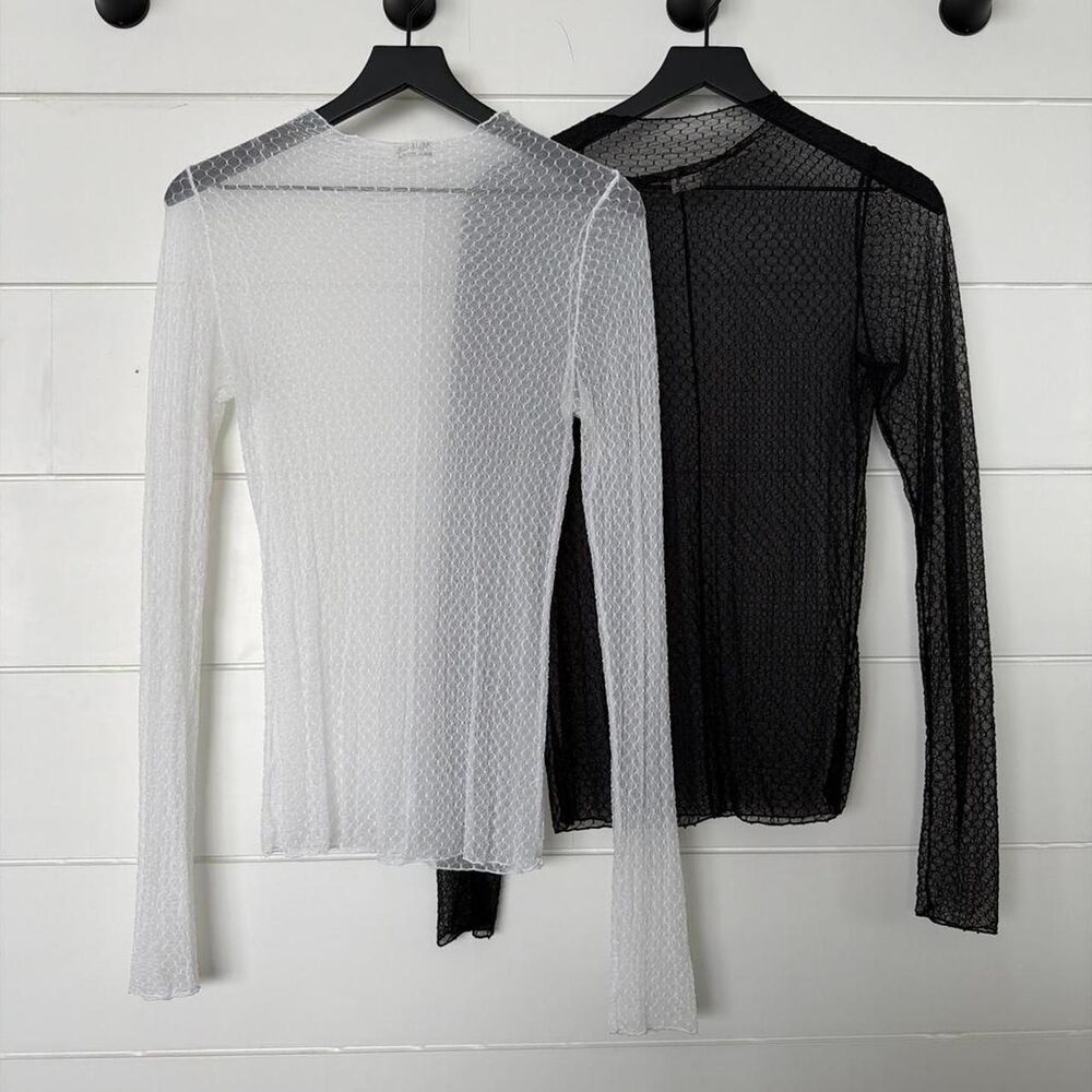 Free-people Women's Black and White Top
